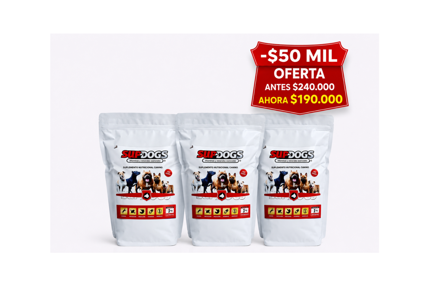 Suplemento nutricional por 1Kg x 3